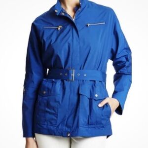 💥Cole Haan FREE W/Purchase NWOT Blue Military Style Jacket Size Small (Flag)